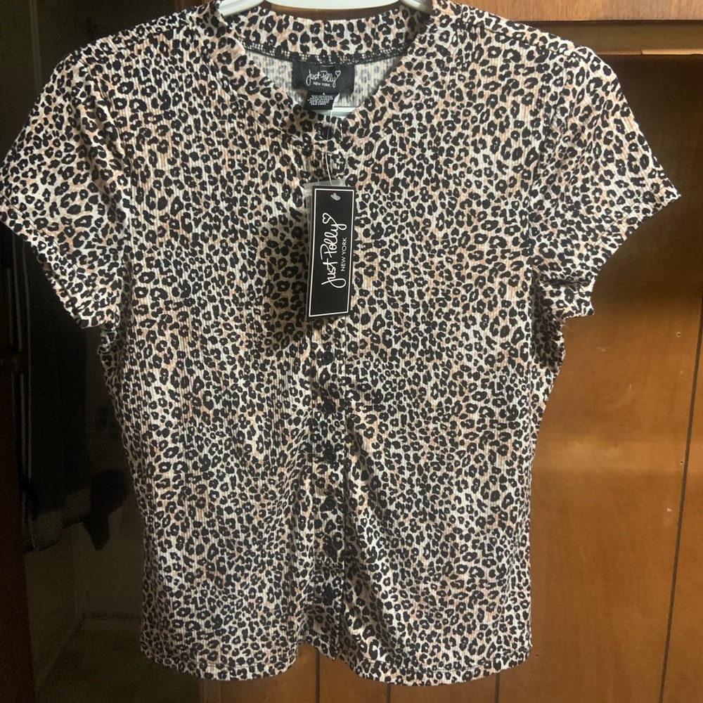 Fitted Black and Cream Cap Sleeve Blouse with Mandarin Collar